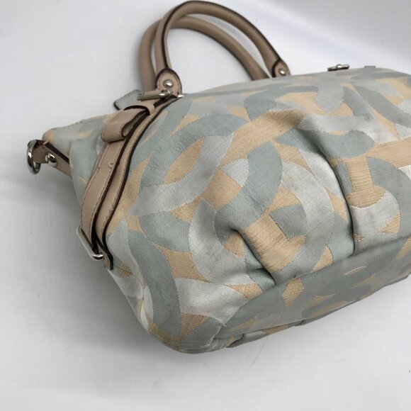 Coach Blue Canvas Madison Sophia OP Art Satchel Bag 17078 - Picture 9 of 11